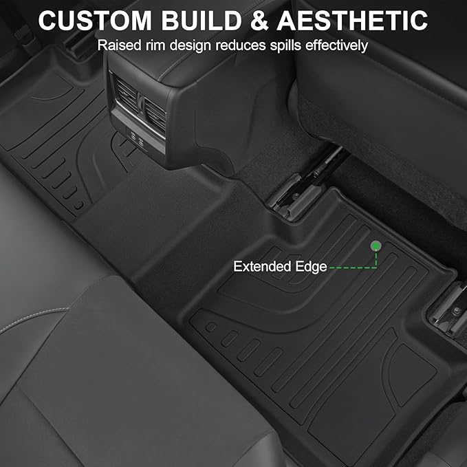 Floor Mats for 2025 2026 Toyota Camry (Include Hybrid), TPE All Weather Protection Interior Car Floor Liners Door Sill Guards for Camry SE/LE/XLE/XSE Accessories