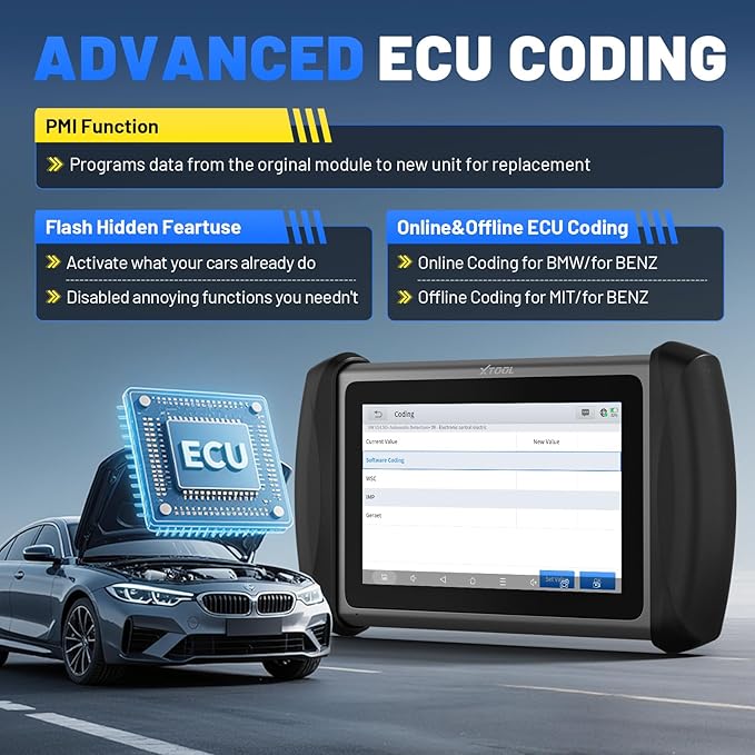 XTOOL IP819 V2.0 Bidirectional Scan Tool, 2025 Upgraded of D7 OBD2 Diagnostic Scanner with Active Test, PMI Function, 39+ Resets, ECU Coding, FCA AutoAuth, All Systems Scanner for Cars, 3-Year Update