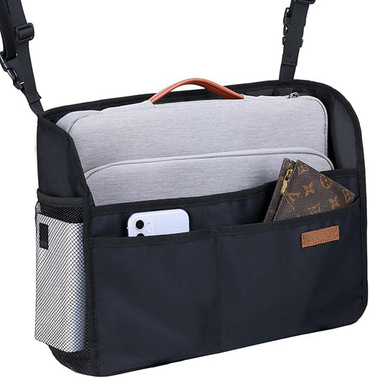 WLLWOO WLLWOO Car Net Pocket Handbag Holder Between Seats Back Storage Organizer Purse Holder for Console Front Seat Storage Barrier