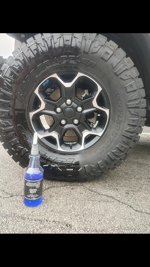 LANE'S Super Blue Tire Dressing Spray | High-Gloss Car Tire Shine Spray | No Sling, No Run, Long Lasting | Protects from Cracks & UV Rays | Non-Greasy Automotive Dressing & Cleaner | 32oz, 2 Pack