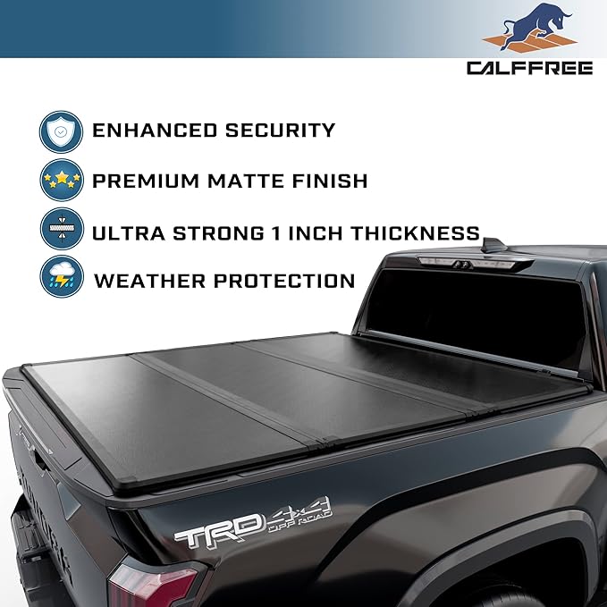 Hard Tri-Fold Truck Bed Tonneau Cover Compatible with 2022-2026 Toyota Tundra 6.6ft Bed w/OE Rail System (78.7")