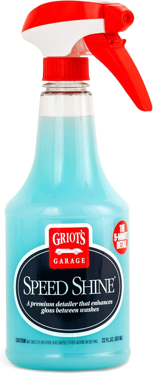 Griot's Garage Speed Shine for Car Detailing, Quick Detailer for All Exterior Surfaces, Trim and Wheels, Provides a Glossy Finish, 10950, 22 oz
