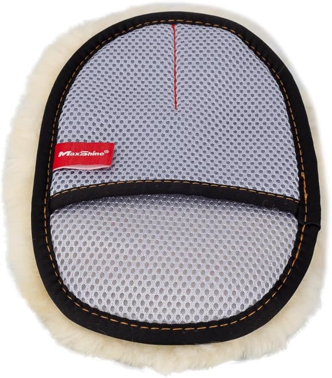 Maxshine Universal Premium Sheepskin Wool Wash Mitt – Ultra-Soft Real Lambswool Glove for Car Washing – Gentle, Scratch-Free Cleaning Pad for Safe Car Detailing & Paint Protection