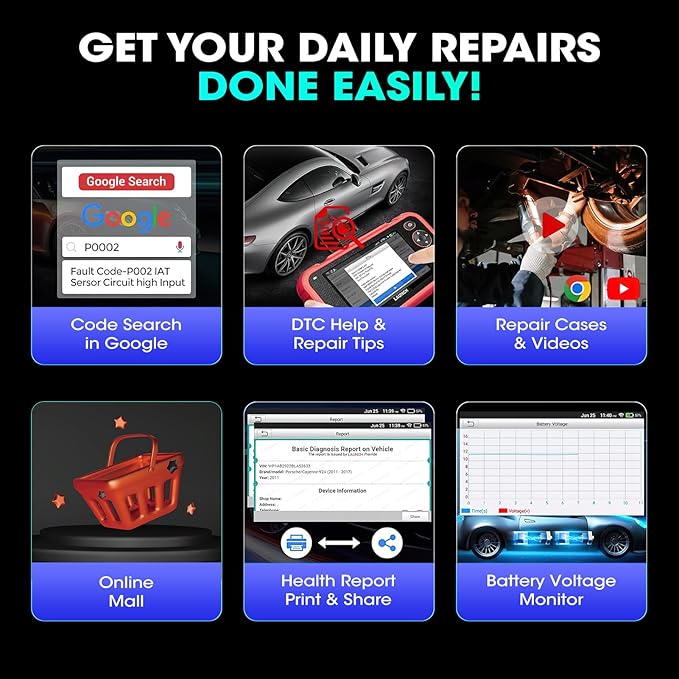 LAUNCH Scanner CRP129X V2.0 (Upgrade of CRP123X/CRP129X), 12 Reset Scan Tool,Lifetime Free Update,FCA SGW Car Scanner,ABS SRS Transmission,Check Engine Code Reader,AutoVIN,Battery Test, 5 Years Backup