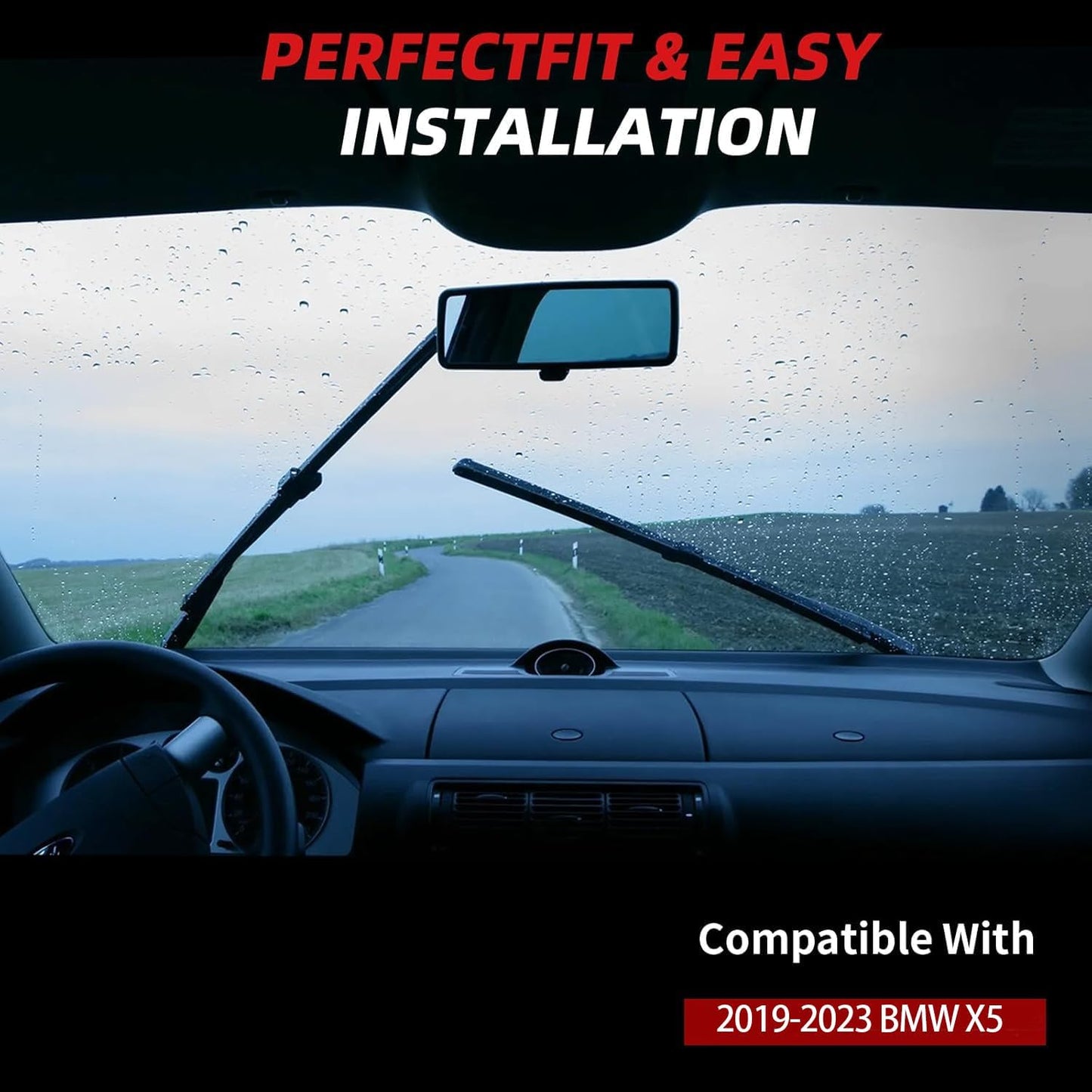 OTUAYAUTO Windshield Wiper Blades - Replacement for BMW X5 2019-2023, Front and Rear Wipers Set, Top Lock - 26"+20"+14" (Pack of 3)