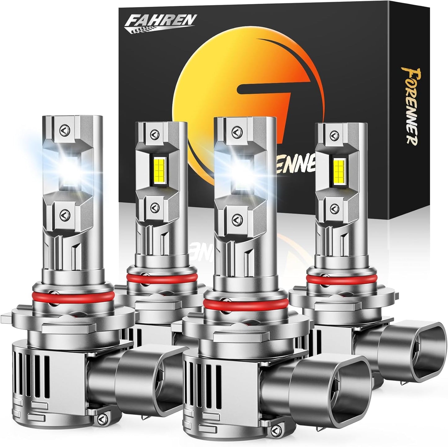 forenner 9006 9005 Bulb, 800% Super Brighter Light Bulbs for Back Up Light Assemblies, 6500K Cool White Quick Installation, IP68 Waterproof, Pack of 4