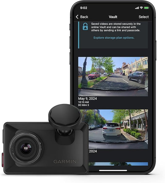 Garmin Dash Cam™ X310, Compact 4k Ultra HD Touchscreen Dash Cam with a 140-degree Field of View, Built in Clarity™ Polarizer, Voice Controlled, GPS, 2.4” Display, Automatic Recording