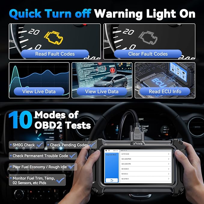 XTOOL D5S OBD2 Scanner - 2025 Code Reader for Cars & Trucks with 16 Resets, Crank Sensor Relearn, Throttle Relearn, EPB, FCA AutoAuth, CAN FD for GM, Engine ABS SRS Transmission Car Diagnostic Tool