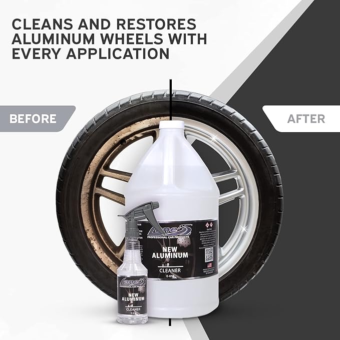 LANE'S New Aluminum Car Wheel Cleaner | Acid Rim Cleaner and Brightener | Brake Dust, Oxidation & Rust Remover for Motorcycles, Cars, Trucks | Shines & Eliminates Hard Scrubbing | 1 Gallon