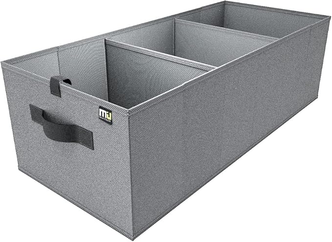 MIU COLOR Trunk Organizer for Car, Car Organizer, Sturdy Trunk Organizer for SUV, Non-Slip Bottom, Storage Organizer for Sedans, Van, Jeep, Grocery, Large 3 Compartments, Blue 32"×13"×10.6"