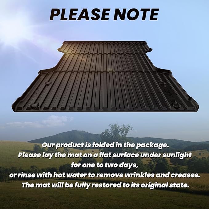 LASFIT Bed Mat for Toyota Tundra 2022-2026 6.5FT/6.5' Truck Bed, All Weather 6.5 FT Bed Liner for Toyota Tundra 2026 2025 2024 2023 2022 Accessories TPE Trunk Mat Cargo Mat (Not Fit Drop-in Liners)