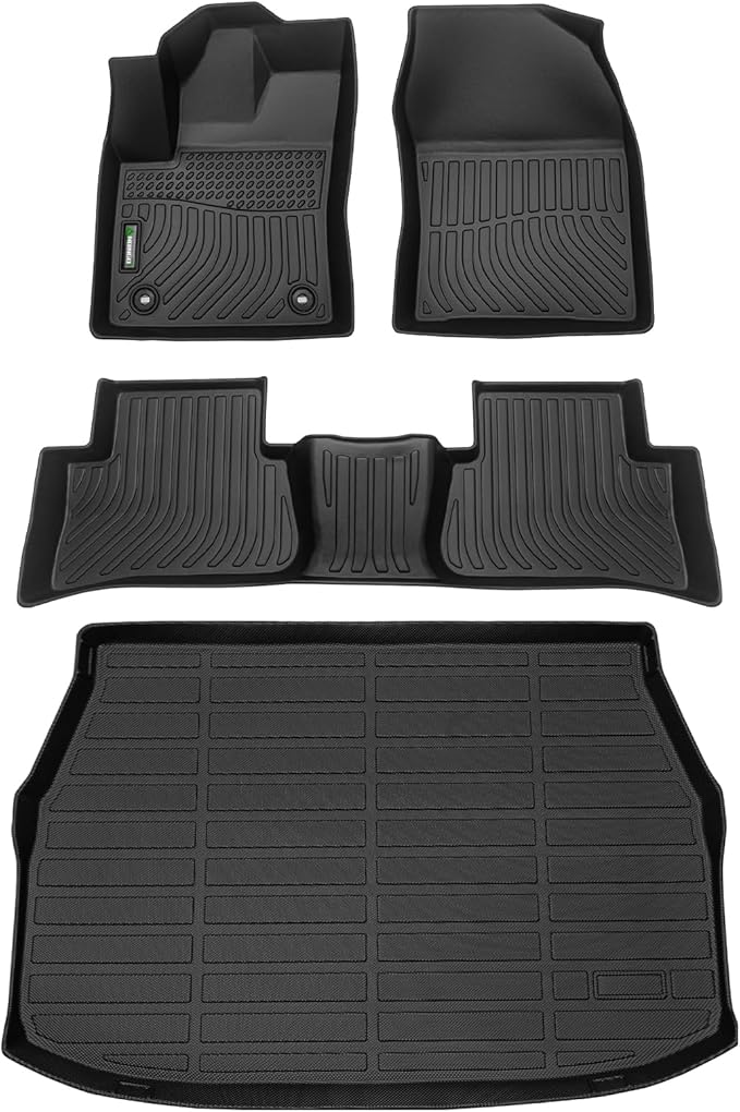 ANBINGO®Fit for Toyota C-HR Floor Mats 2018 2019 2020 2021 2022 2023 2024 All Weather Floor Mats for Toyota CHR TPE Car Mat Rugs for C-HR Rubber Carpet Floor Liners for CHR Accessories Black