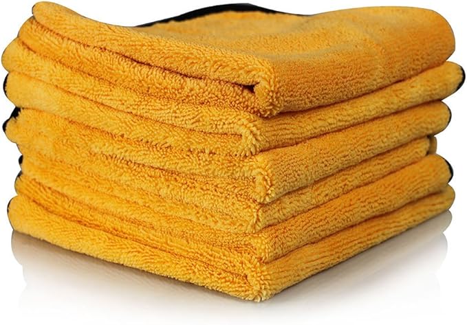 Chemical Guys Premium Microfiber Towel and Scratch-Free Microfiber Wash Mitt Bundle (6-Pack)