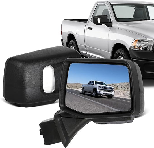 ECCPP Tow Mirrors Towing Mirrors Compatible With 2019-2023 For Chevy silverado 1500 With Left Right Side Blind spot light With Power Heated light on cover puddle light Temp sensor