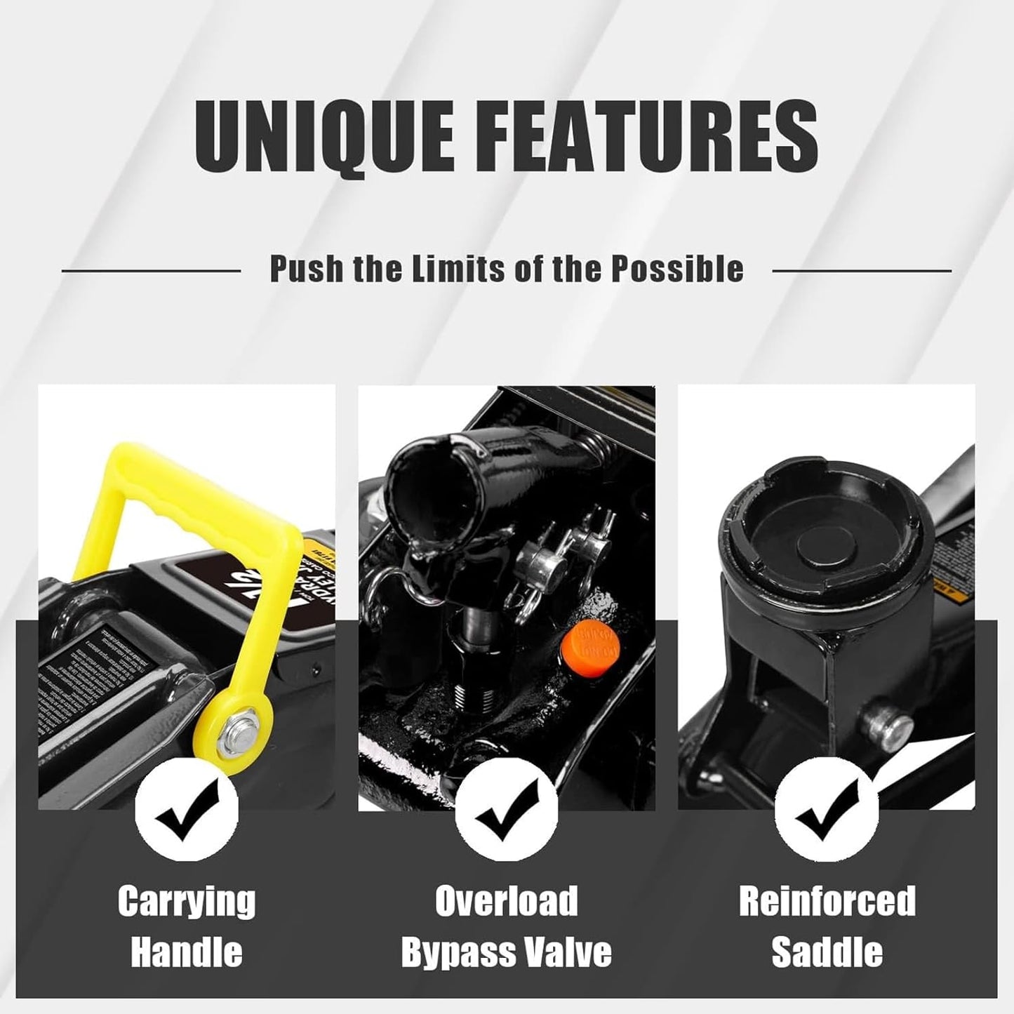 BIG RED Torin Hydraulic Trolly Service/Floor Jack with Blow Mold Carrying Storage Case, 1.5 Ton (3,000 lb) Capacity, Black,AT820014SB-1