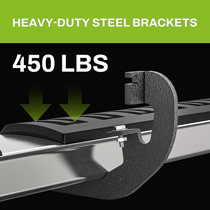AUTOSAVER88 6.5" Running Boards Compatible with 2019-2025 Chevy Silverado/GMC Sierra 1500, 2020-2025 2500HD 3500HD Extended/Double Cab, Chrome Side Step Nerf Bars