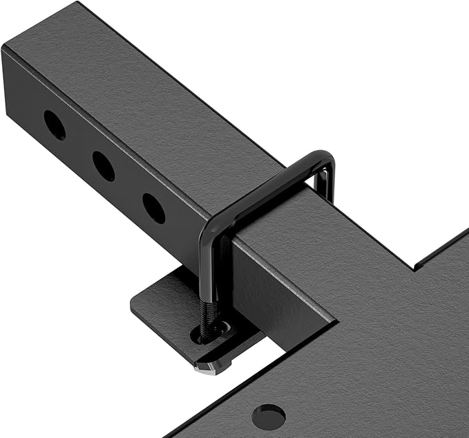 Trailer Hitch Winch Mount with 2" Receiver, Universal Heavy-Duty Winch Plate Bracket for ATV/UTV/SUV/Truck/Pickup, 17000 lbs Towing Capacity, Mounting Cradle, Black