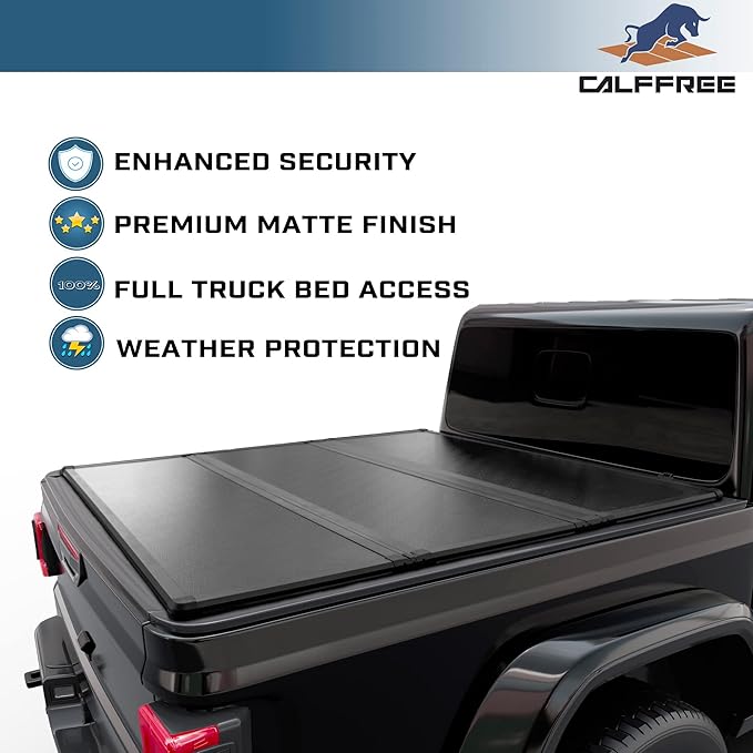 Hard Folding Truck Bed Tonneau Cover |CFHT-031|Fits 2020-2026 Jeep Gladiator 5' Bed (60.3")