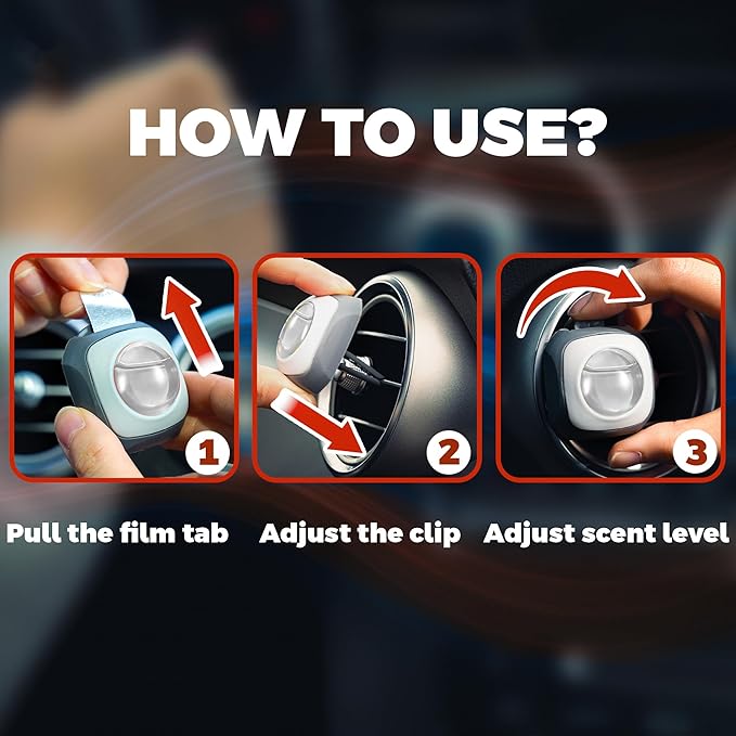 Air Jungles Sweet Popcorn Scent Car Air Freshener Clip, 6 Vent Clips, 4ml Each, Long Lasting Air Freshener, Up to 180 Days Car Refresher Odor Eliminator