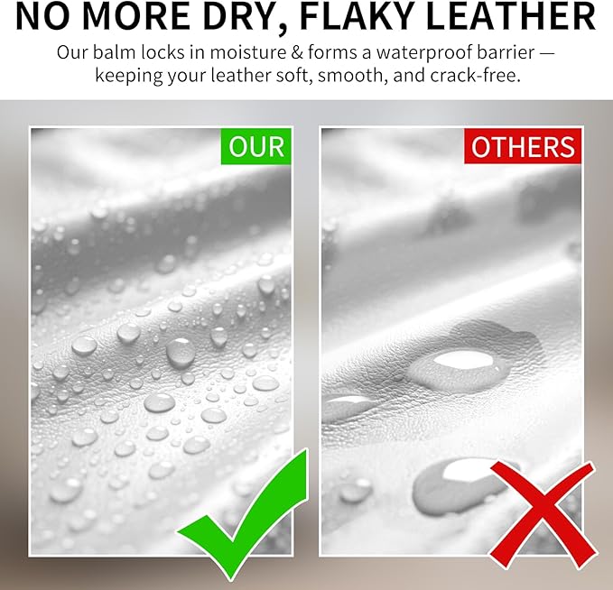 Leather Recoloring Balm with 100ml Mink Oil, White Leather Repair Kit and Scratch Remover for Furniture, Car Seats, Sofas, Dye & Restorer for Couches, Vinyl, PU, Faux