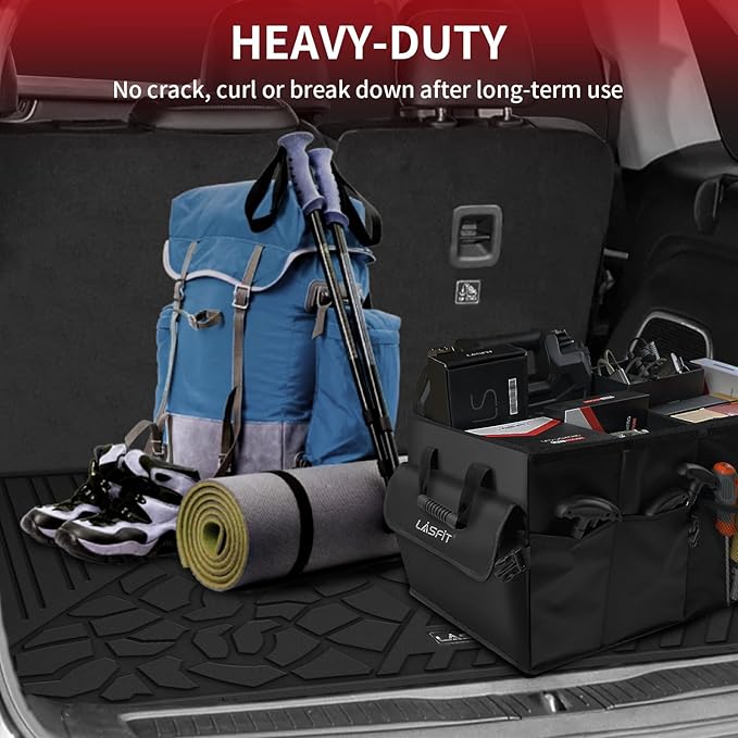 LASFIT Trunk Mat for Jeep Grand Cherokee WL 2022-2025 5-Seat (Include 4xe, NOT for L) All Weather TPE Custom Fit Cargo Mat Trunk Liner Cargo Liner, Black