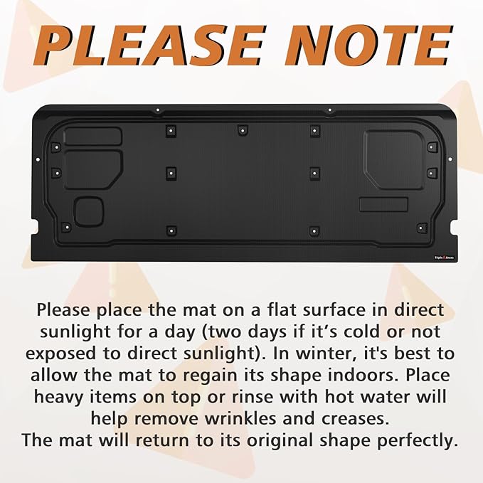 TripleAliners Tailgate Mat Compatible with Ford F-150 2021-2025 Accessories Truck Tailgate Liner Cover All-Weather Protector Cargo Cover Custom Fit for F150 (Tailgate Work Surface Only)