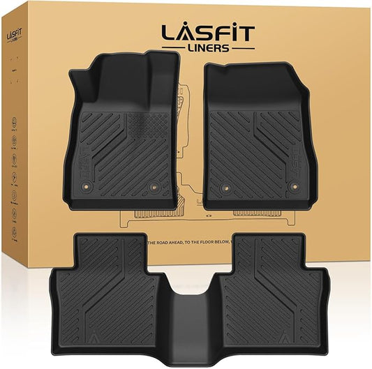 LASFIT Floor Mats for Chevrolet Chevy Impala 2014-2020 Car Floor Mats, All Weather TPE Custom Fit Floor Mats for Cars, 1st and 2nd Row Car Floor Liners for Impala Accessories Black
