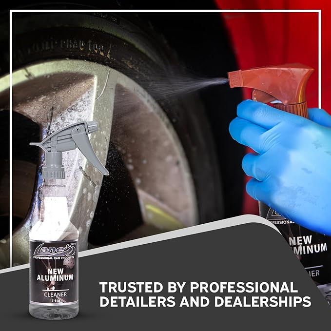 LANE'S New Aluminum Car Wheel Cleaner | Acid Rim Cleaner and Brightener | Brake Dust, Oxidation & Rust Remover for Motorcycles, Cars, Trucks | Shines & Eliminates Hard Scrubbing | 16oz, 2 Pack