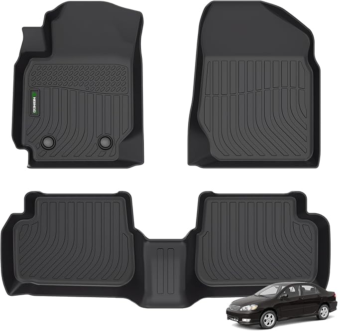 ANBINGO®-Floor Mats for Toyota Corolla 2003 2004 2005 2006 2007 2008, Corolla All Weather Car Mat, Corolla Floor Liner, TPE Rubber Liners for Toyota Corolla Accessories