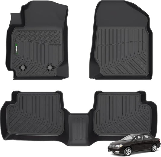 ANBINGO®-Floor Mats for Toyota Corolla 2003 2004 2005 2006 2007 2008, Corolla All Weather Car Mat, Corolla Floor Liner, TPE Rubber Liners for Toyota Corolla Accessories