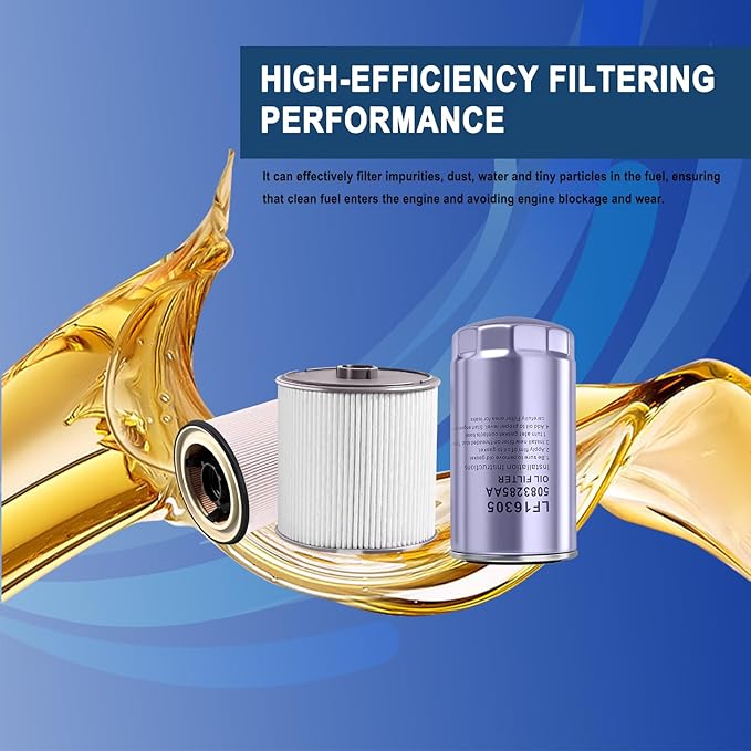 68157291AA 68436631AA 5083285AA Fuel Filter Water Separator and Oil Filter Set Replaces Compatible with Dodge Ram 2019 2020 2021 2022 6.7L for Cummins Diesel 2500 3500 4500 5500