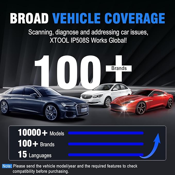 OBD2 Scanner Diagnostic Tool XTOOL IP508S: Code Reader for Cars & Trucks with 15 Resets, Crank Sensor Relearn, ABS Bleed, CAN FD for GM, Engine, ABS, SRS, Transmission Car Diagnostic Tool, Android 10