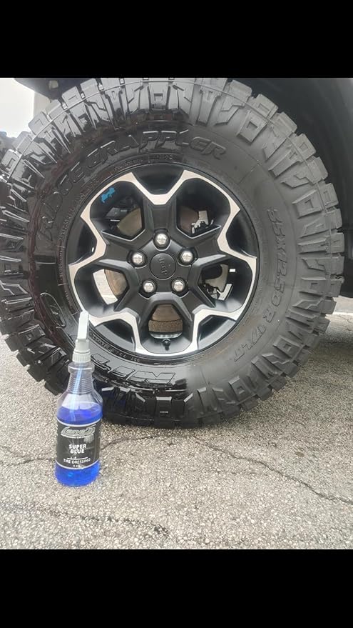 LANE'S Super Blue Tire Dressing Spray | High-Gloss Car Tire Shine Spray | No Sling, No Run, Long Lasting | Protects from Cracks & UV Rays | Non-Greasy Automotive Dressing & Cleaner | 1 Gallon, 2 Pack