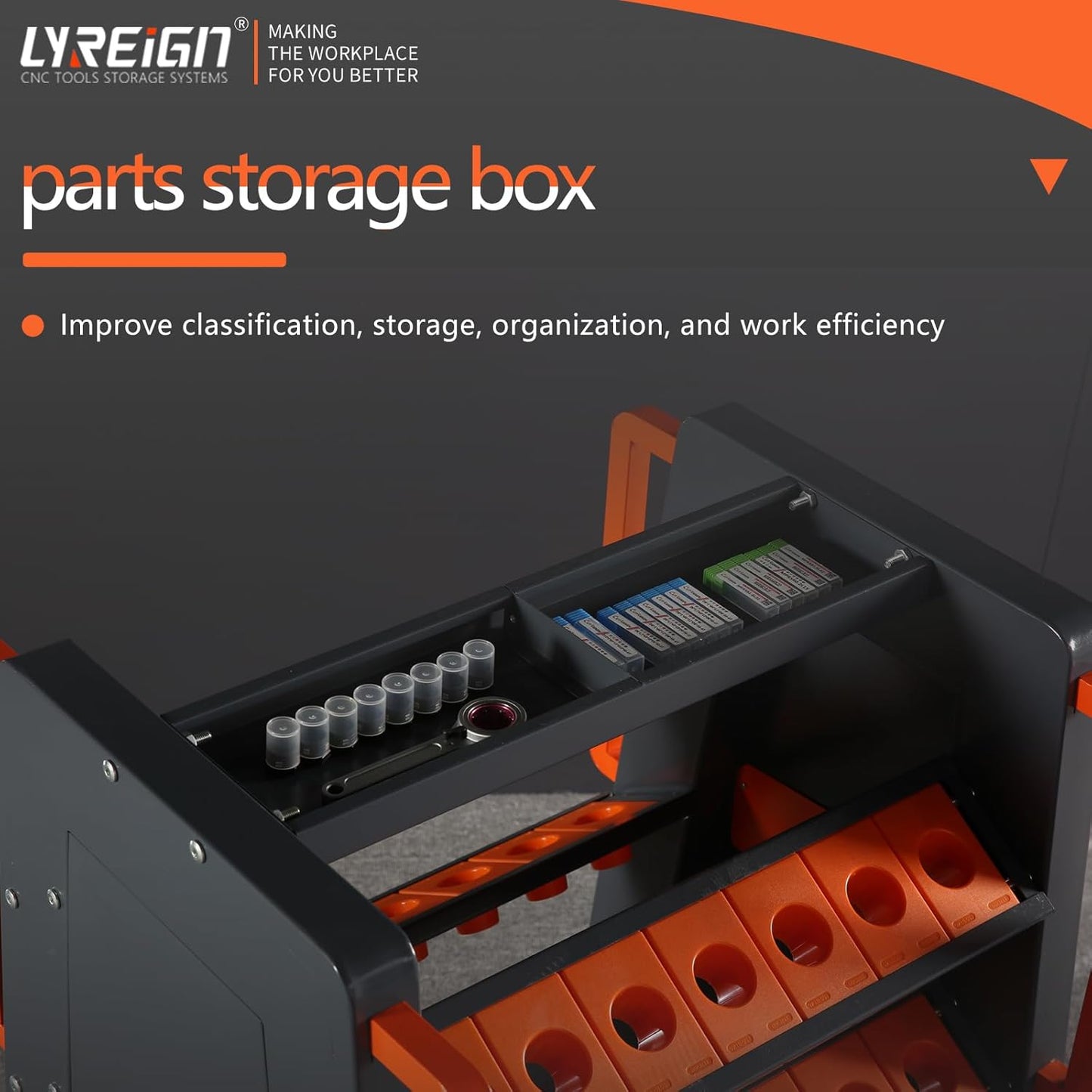 Mobile CNC Tool Storage Cart, CNC Tool Holder Transfer Cart Suitable for Warehouses, CNC Tool Keeper Rolling Cart with Wheels for CNC Machinists Workers