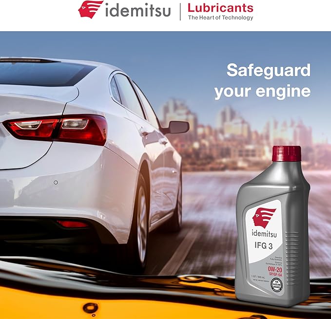 Idemitsu IFG 3 0W-20 Full Synthetic Motor Oil – 1 Quart, Case of 12 | SP/GF-6A Certified Engine Oil for TGDI & PFI Engines | Engineered for Maximum Efficiency and Protection