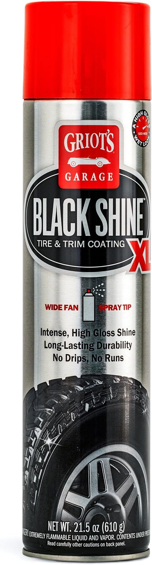 Griot's Garage Black Shine Tire and Trim Coating, Water-Resistant Dressing, Provides a High-Gloss Finish, Rain, and UV Protection, 10850, 21.5oz