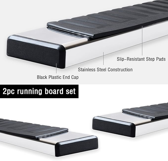 COMNOVA Quad Cab 2009-2018 Running Boards Compatible with Dodge Ram 1500 Quad Cab(Incl. 19-24 Classic)/10-24 Ram 2500 3500, 6 Inch Extended Cab Running Boards, Black Side Steps Step Bars