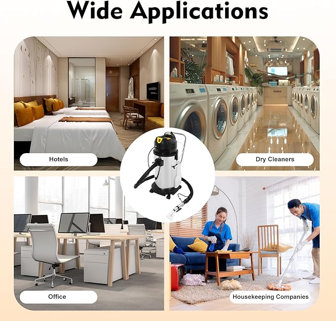 110V 40L Commercial Carpet Cleaner, 3in1 Carpet Spraying Floor Brush Cleaner Portable Carpet Cleaning Machine, Multi-Purpose Wet Dry Vacuum Cleaner Dust Cleaner Collector for Hotels,Home