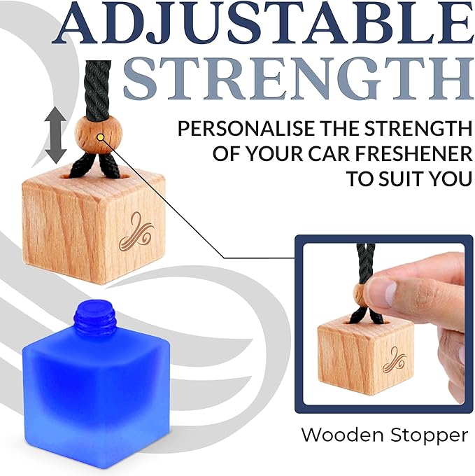 Solvère Car Air Freshener for Men | Perfume Style Freshener with Solvère Fragrance | Strong Freshener with Odour Eliminating Technology with Vent Clip | Car Air Freshener by Perfa