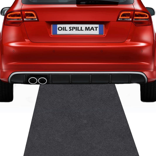 Oil Spill Mat 36x48 Inches Car Trunk Mat Rubber Backing Layer Oil Drip Pan for Under Car Waterproof Garage Mats Protects Floor from Spills, Drips, Splashes and Stains Washable and Reusable