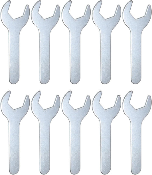 HARFINGTON 10pcs Small Wrench 24x120x2.3mm Metric U-Shaped Single Open Ended Spanner Super Thin Flat Head Galvanizing Wrench for Automotive Repair Furniture Assembly