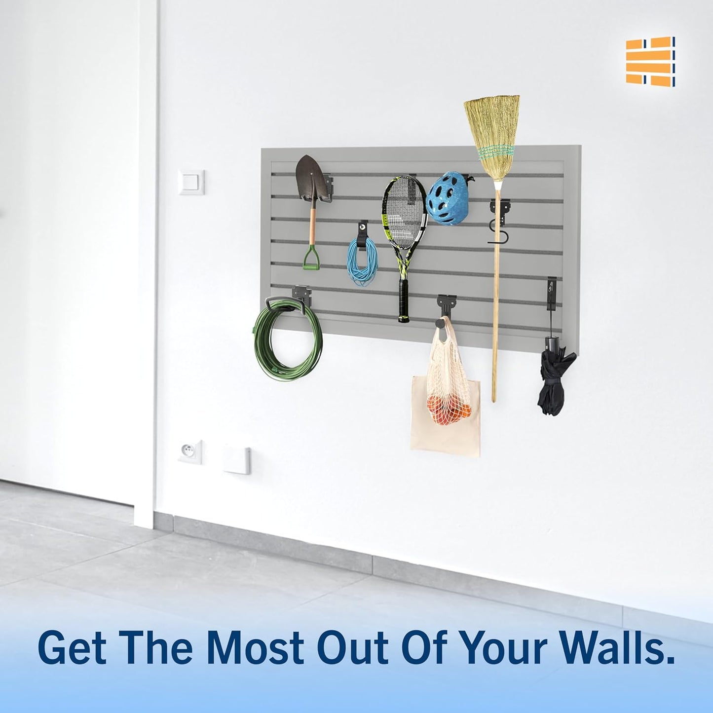 8 Pack Heavy Duty Slatwall Hooks, Black, Snap & Heavy-Duty Hooks Mix, Organize Garage, Storage, Tools, Sports Gear, Cords