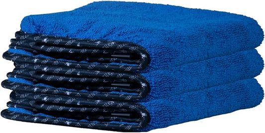 Chemical Guys Professional Grade Premium Microfiber Towels - Blue, 16" x 16", Ultra-Soft and Scratch-Free Car Detailing Cloths for Cars, Trucks, Motorcycles, and More - 3 Pack