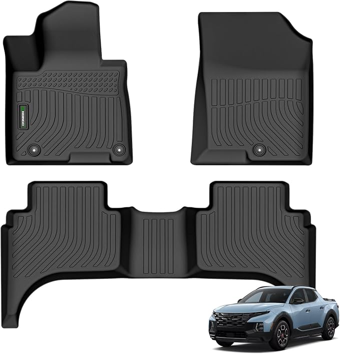 ANBINGO®Floor Mats Fit for Hyundai Santa Cruz 2022-2025 All Weather Mats for Hyundai Santa Cruz TPE Car Mat Rugs for Santa Cruz Rubber Trunk Carpet for Santa Cruz Accessories