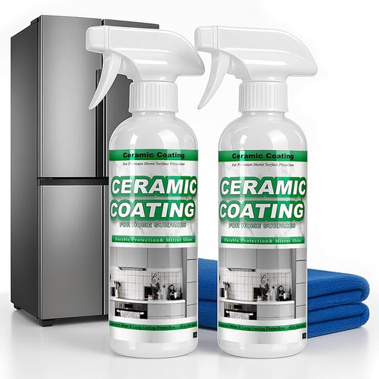 Ceramic Coating Spray for Stainless Steel and Hard Surfaces, Anti-Fingerprint, Stain Resistant, Hydrophobic Protection for Appliances, Glass, Tile, Countertops, 600ml