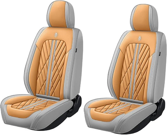Universal Fit Waterproof Breathable Nappa Leather Automotive Vehicle Car Seat Covers Set Cushion Protector for Sedan SUV