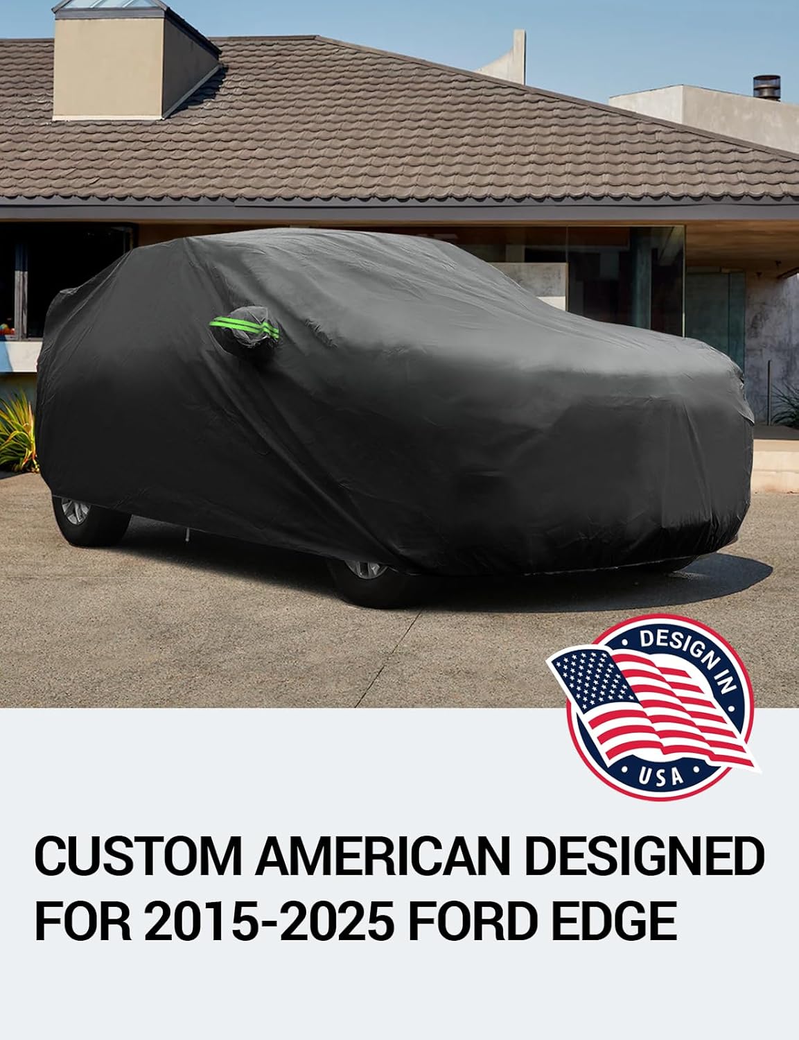 Proadsy 2025 Upgrade Car Cover Custom Fit for Ford Edge 2015-2025, Waterproof All Weather for Automobiles, Full Exterior Cover Rain Snow Sun Protector Indoor Outdoor Car Cover