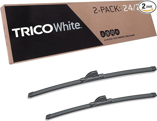 TRICO White 24" + 22" Extreme Weather Premium Winter Automotive Replacement Windshield Wiper Blades (Set of 2), Passenger and Driver Side All-Weather Beam Wiper Blades for Select Vehicle Models