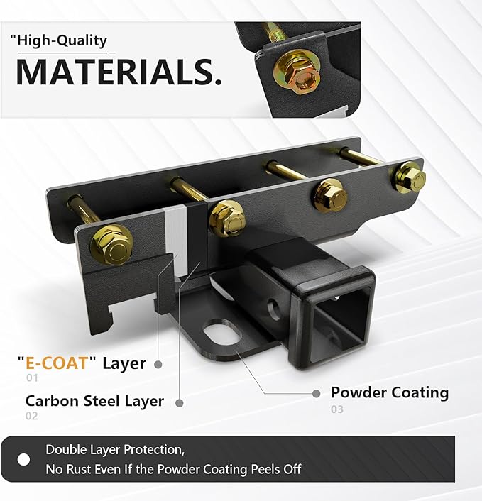 for Jeep Wrangler JK Accessories Towing Hitch Receiver with 4-Pin Wiring Harness Compatible with 2007-2018 Jeep Wrangler JK JKU, Rear Bumper Trailer Hitch Kit 2 Inch Tow Hook Combo with Cover