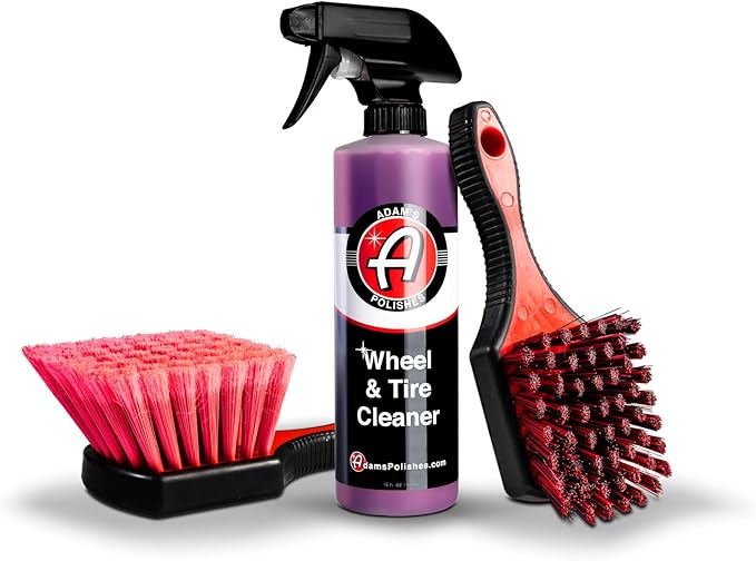 Adam's Polishes Wheel & Tire Cleaner Combo - Professional All In One Tire, Wheel, Rim, Barrel, Rubber, Well Cleaning Spray for Car Washing & Auto Detailing - Safe On Most Rim Finishes